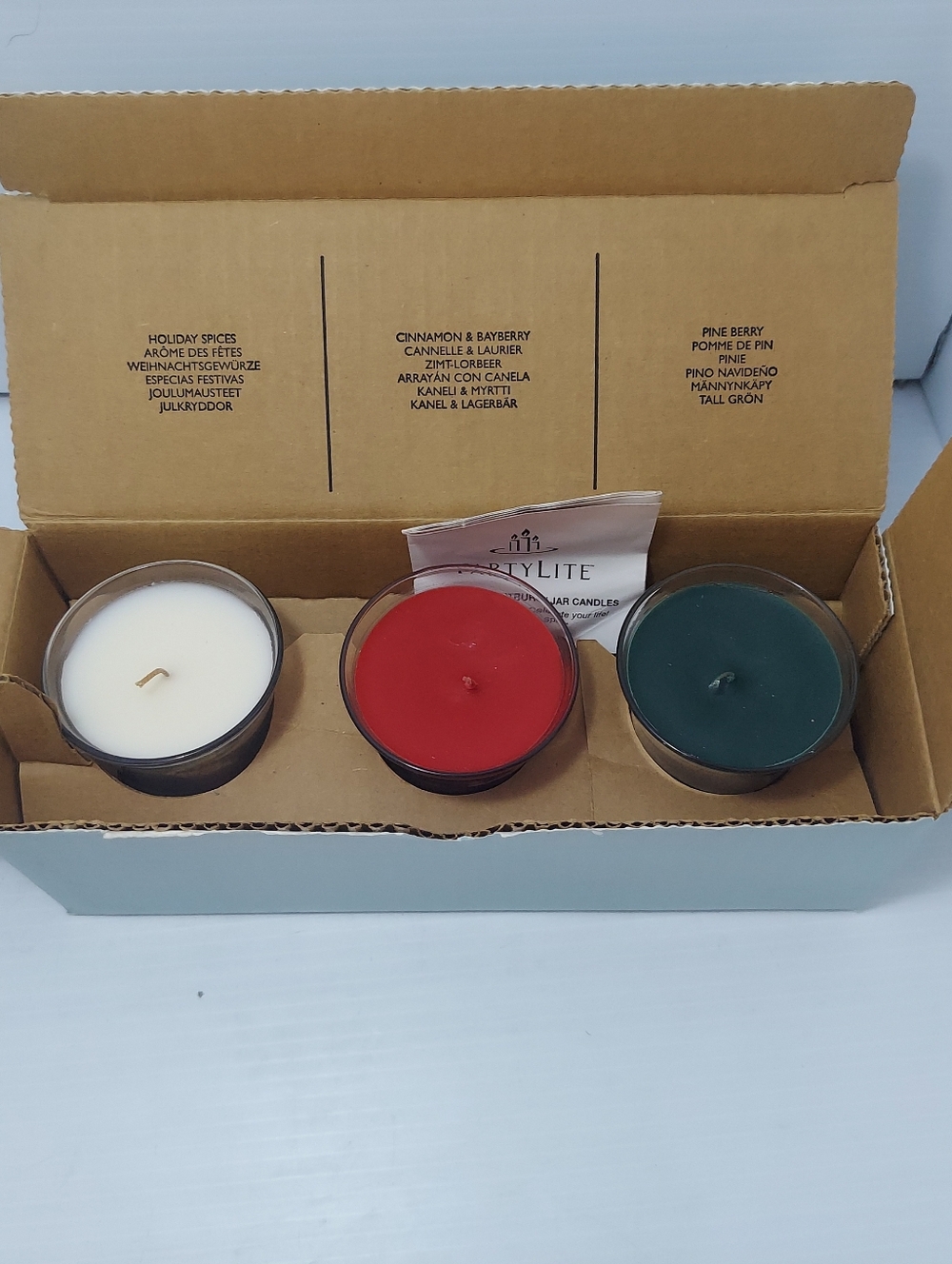 PartyLite Bestburn Mini Jar Trio Trumpet Candles 3-Piece Set P9574 Christmas NIB - Picture 13 of 13